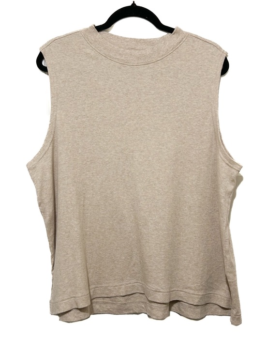 Pact Tops - Pact Beige Top Sleeveless Organic Cotton Casual Neutral Gorpcore Granola Sz XL